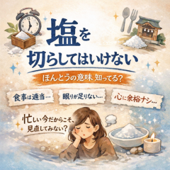 塩を切らしてはいけないの意味?昔の教えが現代の暮らしにささる理由